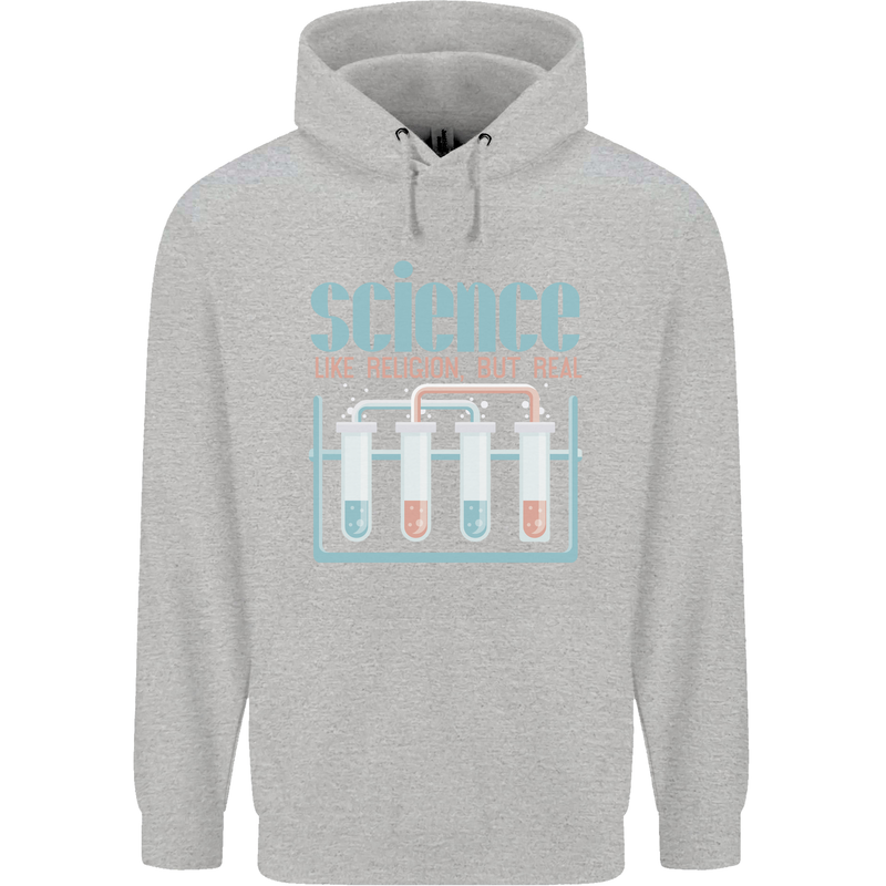 Science Like Religion Atheist Atheism Evolution Childrens Kids Hoodie Sports Grey