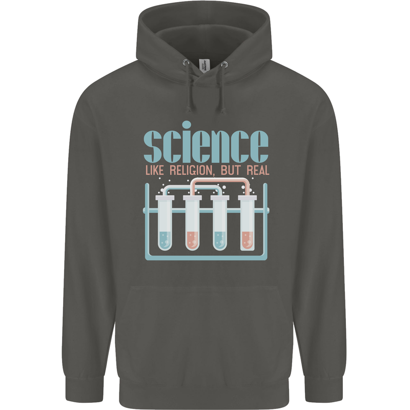 Science Like Religion Atheist Atheism Evolution Childrens Kids Hoodie Storm Grey