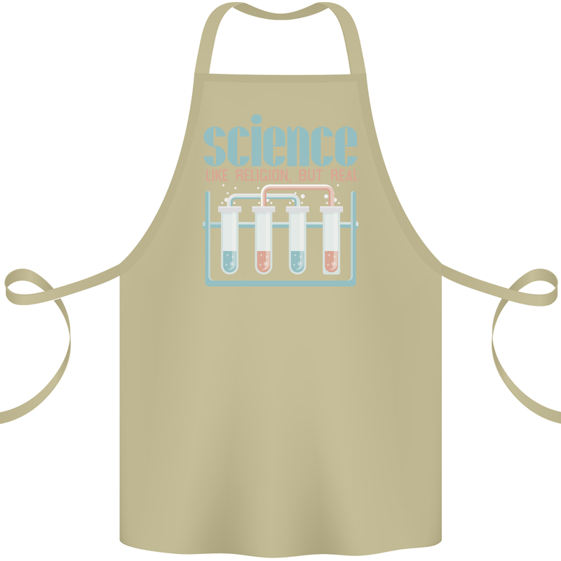 Science Like Religion Atheist Atheism Evolution Cotton Apron 100% Organic Khaki