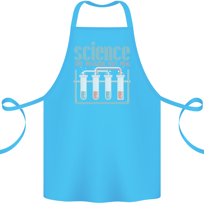 Science Like Religion Atheist Atheism Evolution Cotton Apron 100% Organic Turquoise