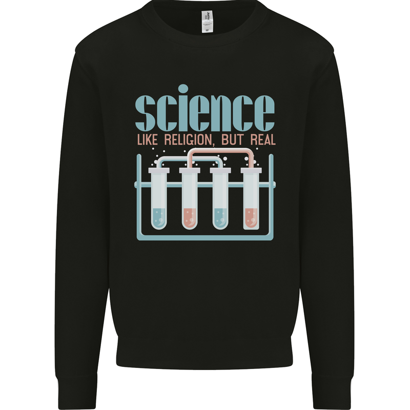 Science Like Religion Atheist Atheism Evolution Kids Sweatshirt Jumper Black