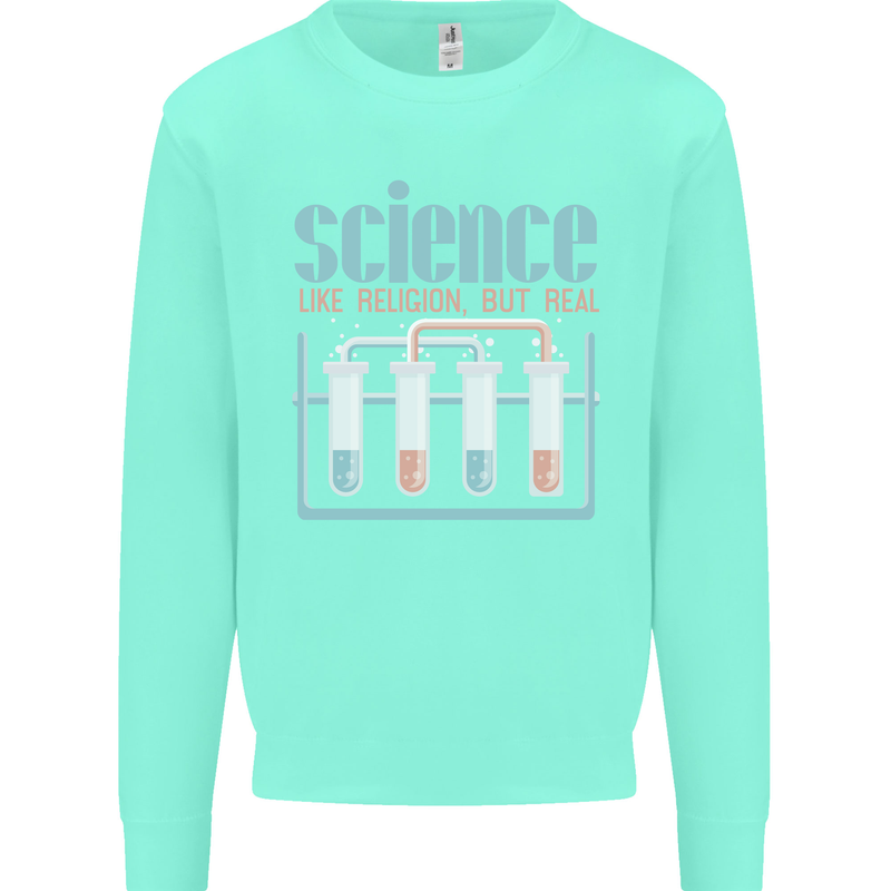 Science Like Religion Atheist Atheism Evolution Kids Sweatshirt Jumper Peppermint