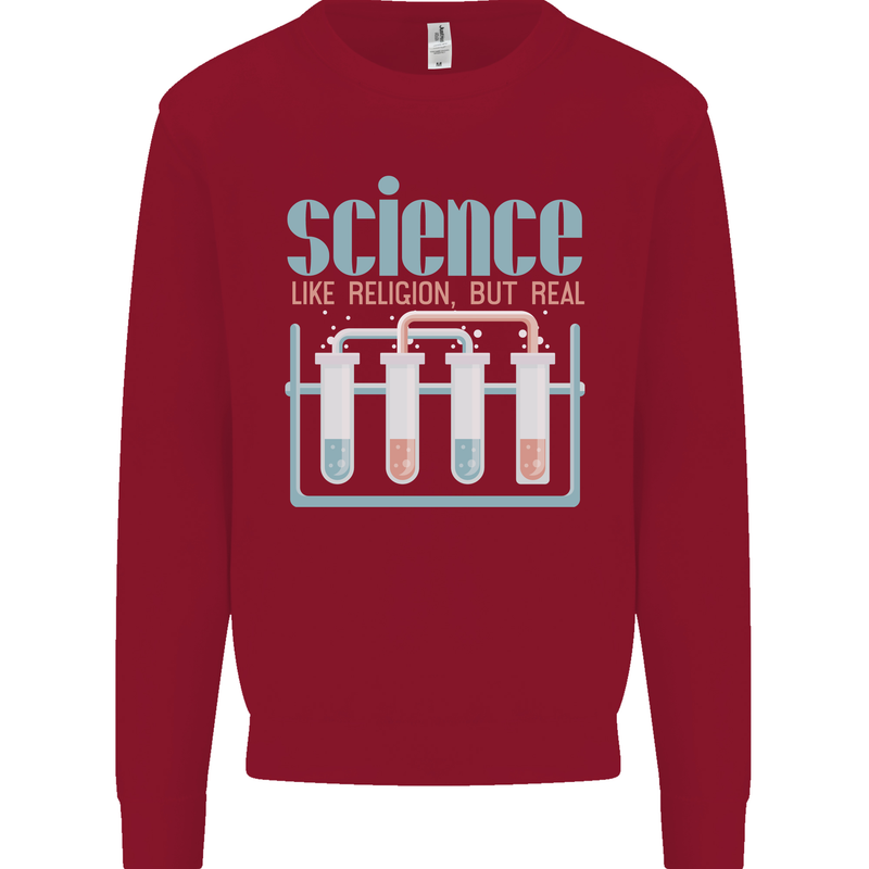 Science Like Religion Atheist Atheism Evolution Kids Sweatshirt Jumper Red