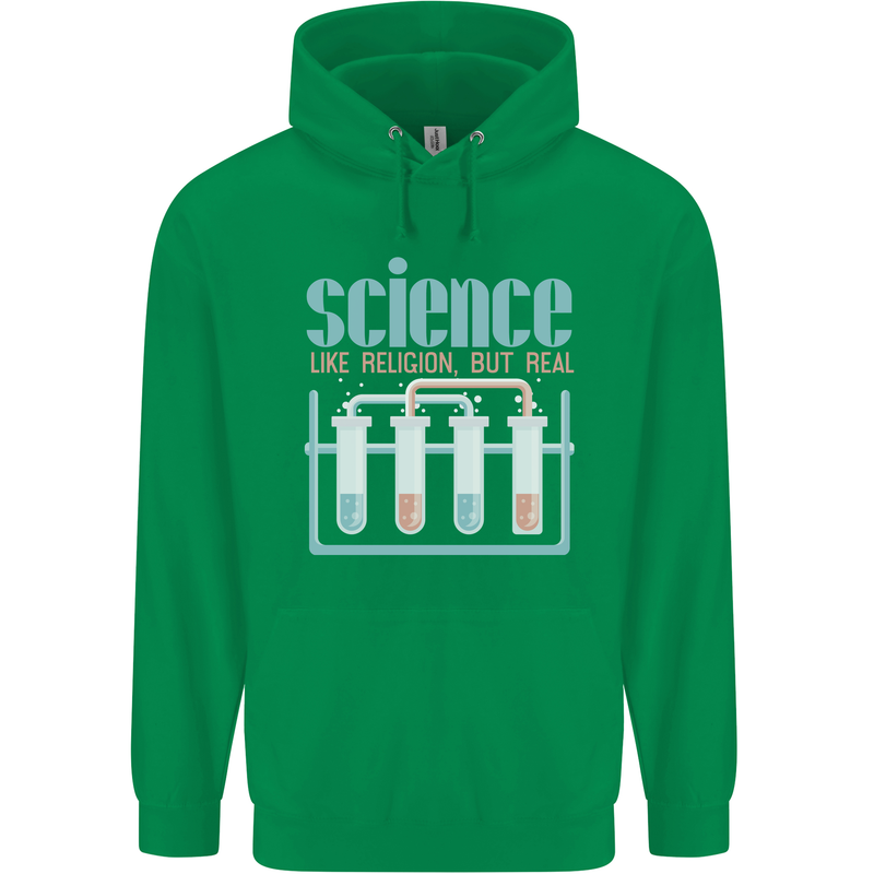 Science Like Religion Atheist Atheism Evolution Mens 80% Cotton Hoodie Irish Green