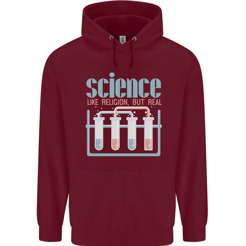 Science Like Religion Atheist Atheism Evolution Mens 80% Cotton Hoodie Maroon
