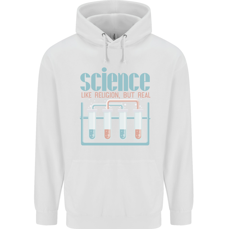 Science Like Religion Atheist Atheism Evolution Mens 80% Cotton Hoodie White