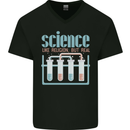 Science Like Religion Atheist Atheism Evolution Mens V-Neck Cotton T-Shirt Black