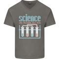 Science Like Religion Atheist Atheism Evolution Mens V-Neck Cotton T-Shirt Charcoal
