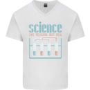 Science Like Religion Atheist Atheism Evolution Mens V-Neck Cotton T-Shirt White
