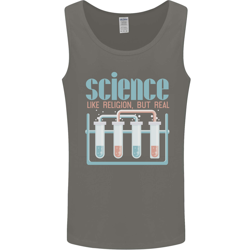 Science Like Religion Atheist Atheism Evolution Mens Vest Tank Top Charcoal