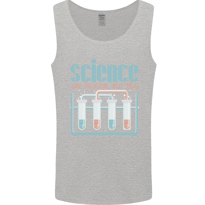 Science Like Religion Atheist Atheism Evolution Mens Vest Tank Top Sports Grey