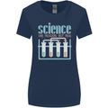 Science Like Religion Atheist Atheism Evolution Womens Wider Cut T-Shirt Navy Blue
