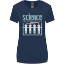 Science Like Religion Atheist Atheism Evolution Womens Wider Cut T-Shirt Navy Blue