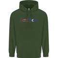 Science Symbols Physics Chemistry Biology Childrens Kids Hoodie Forest Green