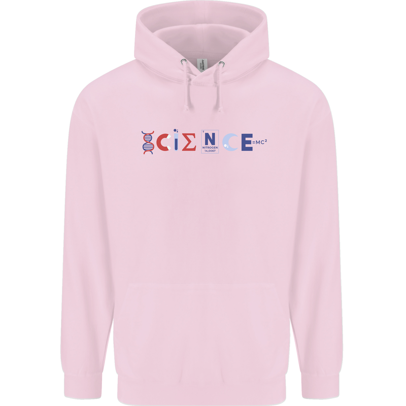 Science Symbols Physics Chemistry Biology Childrens Kids Hoodie Light Pink