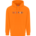 Science Symbols Physics Chemistry Biology Childrens Kids Hoodie Orange