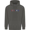 Science Symbols Physics Chemistry Biology Childrens Kids Hoodie Storm Grey