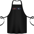Science Symbols Physics Chemistry Biology Cotton Apron 100% Organic Black