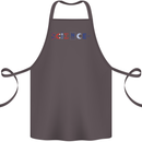 Science Symbols Physics Chemistry Biology Cotton Apron 100% Organic Dark Grey