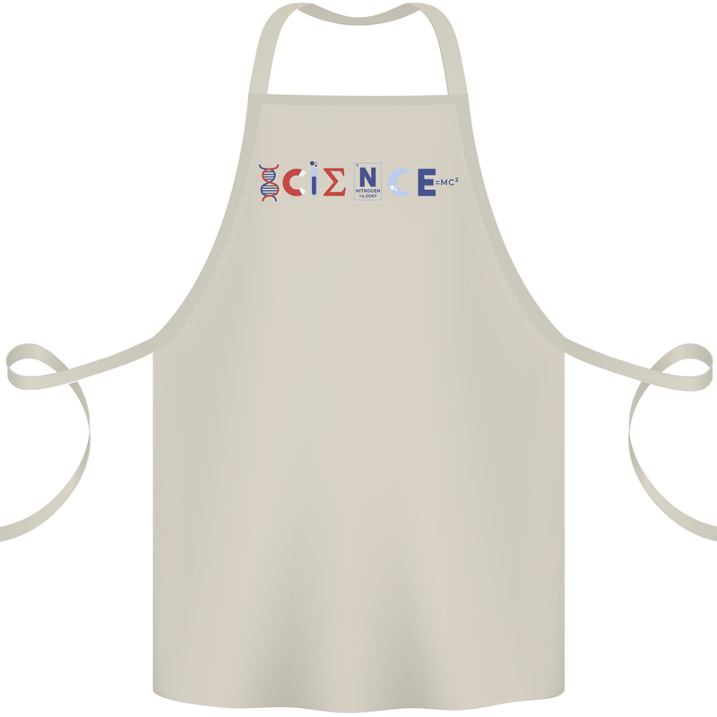 Science Symbols Physics Chemistry Biology Cotton Apron 100% Organic Natural