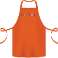 Science Symbols Physics Chemistry Biology Cotton Apron 100% Organic Orange