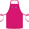 Science Symbols Physics Chemistry Biology Cotton Apron 100% Organic Pink