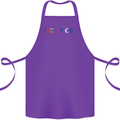 Science Symbols Physics Chemistry Biology Cotton Apron 100% Organic Purple