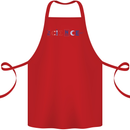 Science Symbols Physics Chemistry Biology Cotton Apron 100% Organic Red