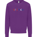 Science Symbols Physics Chemistry Biology Kids Sweatshirt Jumper Purple