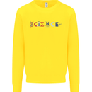 Science Symbols Physics Chemistry Biology Kids Sweatshirt Jumper Yellow