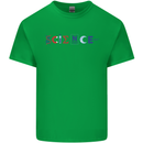 Science Symbols Physics Chemistry Biology Kids T-Shirt Childrens Irish Green