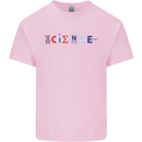 Science Symbols Physics Chemistry Biology Kids T-Shirt Childrens Light Pink