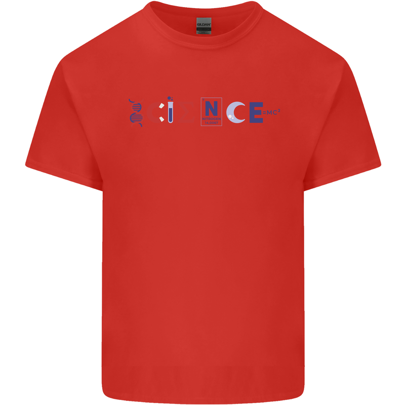 Science Symbols Physics Chemistry Biology Kids T-Shirt Childrens Red