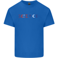 Science Symbols Physics Chemistry Biology Kids T-Shirt Childrens Royal Blue