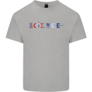 Science Symbols Physics Chemistry Biology Kids T-Shirt Childrens Sports Grey