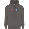 Science Symbols Physics Chemistry Biology Mens 80% Cotton Hoodie Charcoal