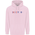 Science Symbols Physics Chemistry Biology Mens 80% Cotton Hoodie Light Pink