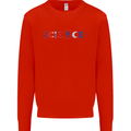 Science Symbols Physics Chemistry Biology Mens Sweatshirt Jumper Bright Red