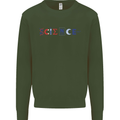 Science Symbols Physics Chemistry Biology Mens Sweatshirt Jumper Forest Green