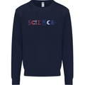 Science Symbols Physics Chemistry Biology Mens Sweatshirt Jumper Navy Blue