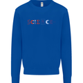 Science Symbols Physics Chemistry Biology Mens Sweatshirt Jumper Royal Blue