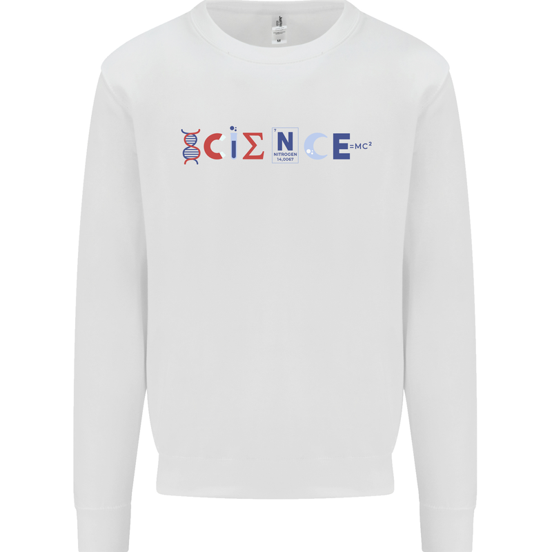 Science Symbols Physics Chemistry Biology Mens Sweatshirt Jumper White