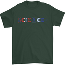 Science Symbols Physics Chemistry Biology Mens T-Shirt 100% Cotton Forest Green