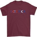 Science Symbols Physics Chemistry Biology Mens T-Shirt 100% Cotton Maroon