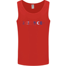 Science Symbols Physics Chemistry Biology Mens Vest Tank Top Red