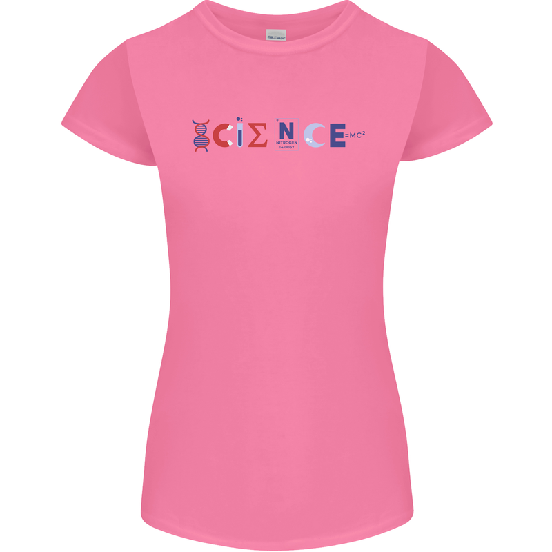 Science Symbols Physics Chemistry Biology Womens Petite Cut T-Shirt Azalea