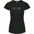 Science Symbols Physics Chemistry Biology Womens Petite Cut T-Shirt Black