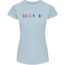 Science Symbols Physics Chemistry Biology Womens Petite Cut T-Shirt Light Blue