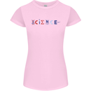 Science Symbols Physics Chemistry Biology Womens Petite Cut T-Shirt Light Pink