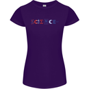 Science Symbols Physics Chemistry Biology Womens Petite Cut T-Shirt Purple